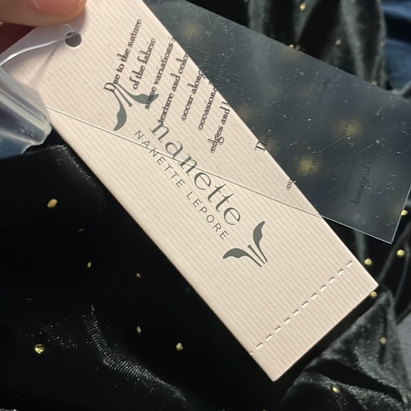 Black with gold Nanette Leopore Blouse - Picture 5 of 5